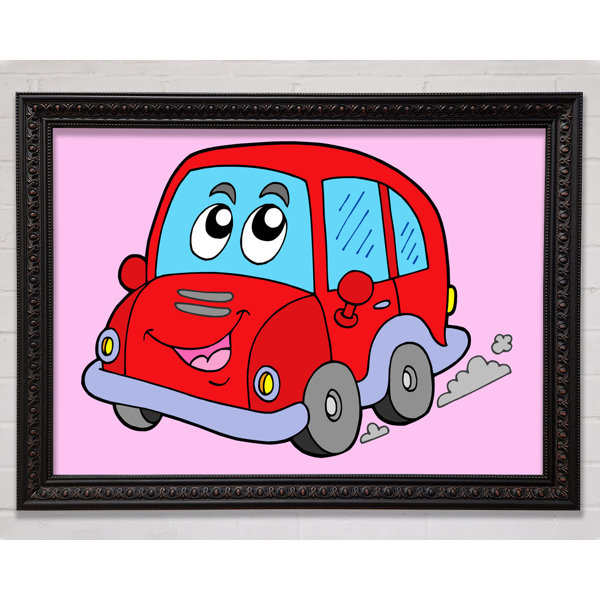 Roomie Kidz Auto mit Gesicht Smokey Pink - Druck | Wayfair.de